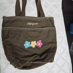 Life is Good Small Brown Tote!  Great condition!